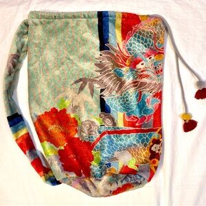 JOHNNY WAS Fuzzy Sling Tote One Strap Satchel